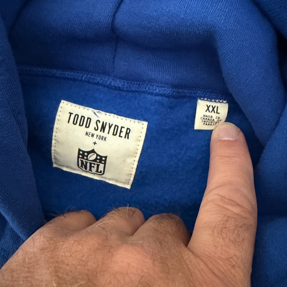 New York Giants x Todd Snyder Relaxed Canadian Fleece Hoodie - Picture 6 of 10